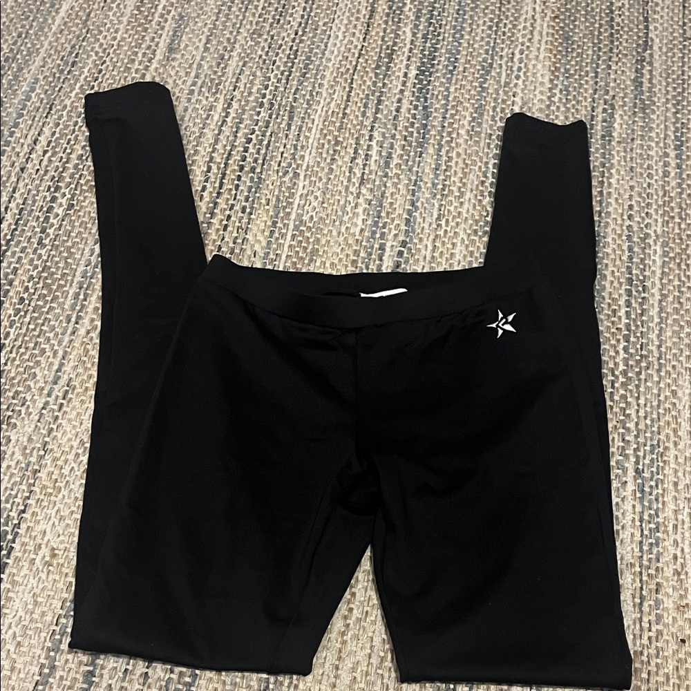 Rebels Black Leggings with Star Accent